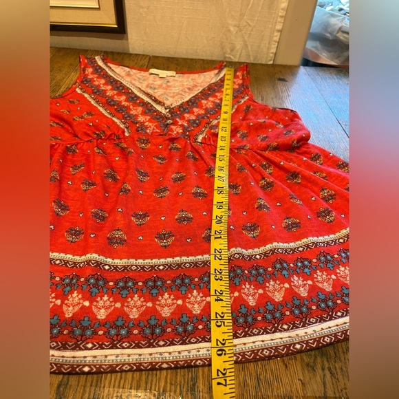SUZANNE BETRO Weekend Boho Floral Sleeveless Top – Size 1X - Picture 6 of 7